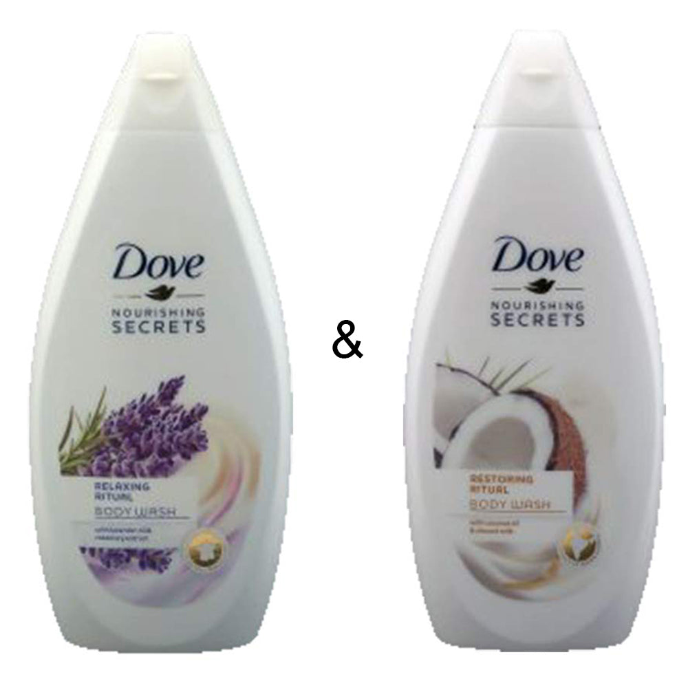 Body Wash Relaxing Ritual 500 by Dove and Body Wash Restoring Ritual 500 by Dove Image 1