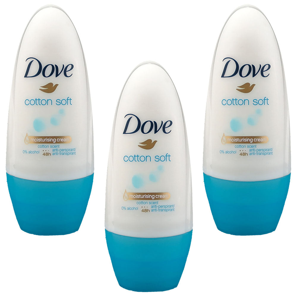 Dove Roll-on Stick Cotton Soft 50 ml (Pack of3) Image 1