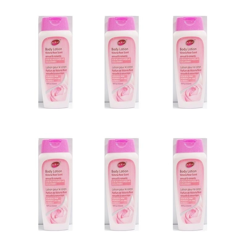 Body Lotion With Victoria Rose(532ml) (Pack of 6) By Purest Image 1