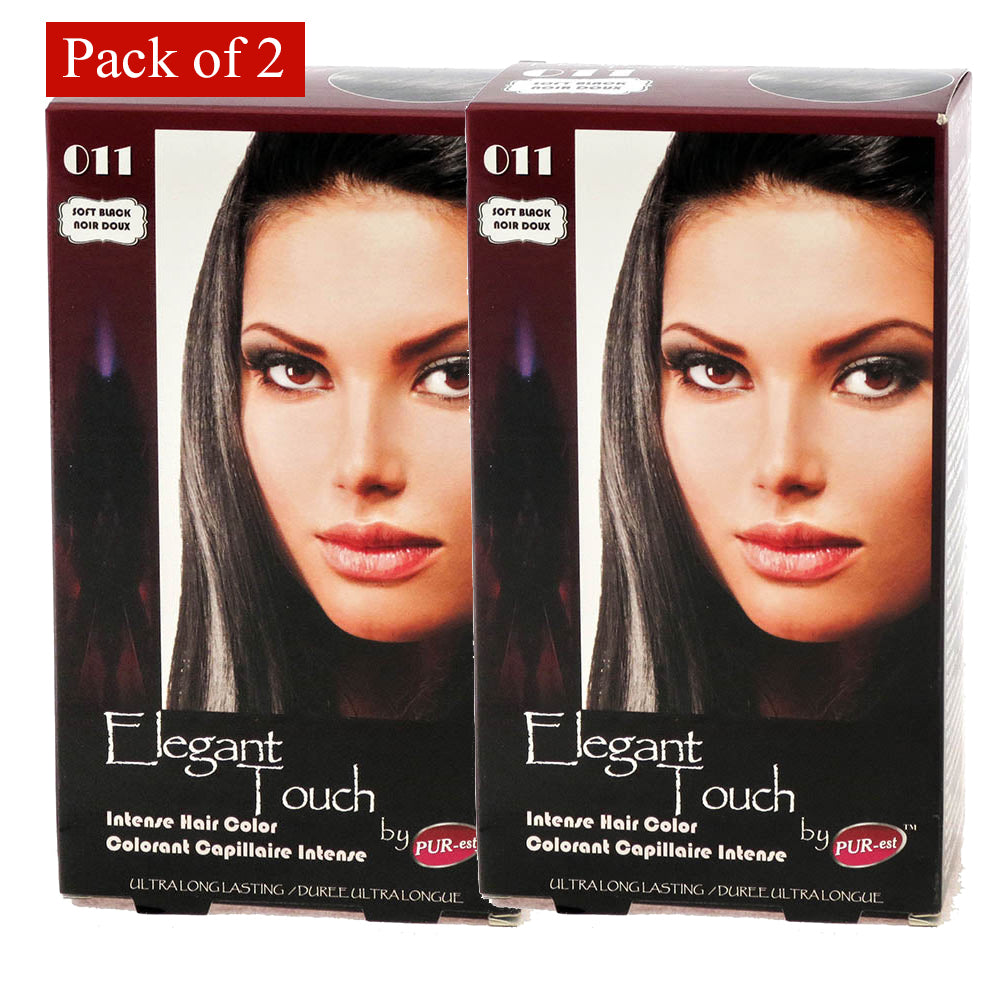 Hair Color Soft Black 011 Elegant Touch By Purest (Pack Of 2) Image 1