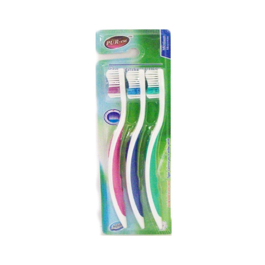 Medium Toothbrush 3 In 1 Pack (Pack of 3) By Purest Image 1