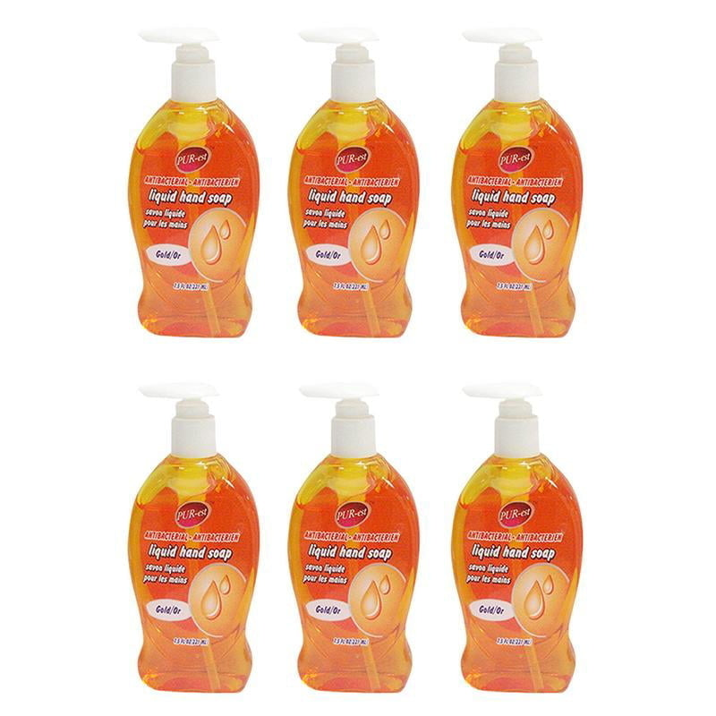 Antibacterial Hand Soap - Gold(221ml) (Pack of 6) By Purest Image 1