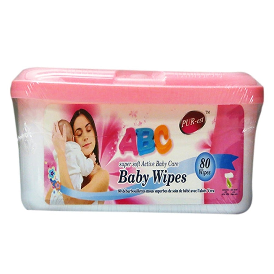 Super Soft Baby Wipes- Aloe Vera (80 Wipes In 1 Box) 310488 By Purest Image 1