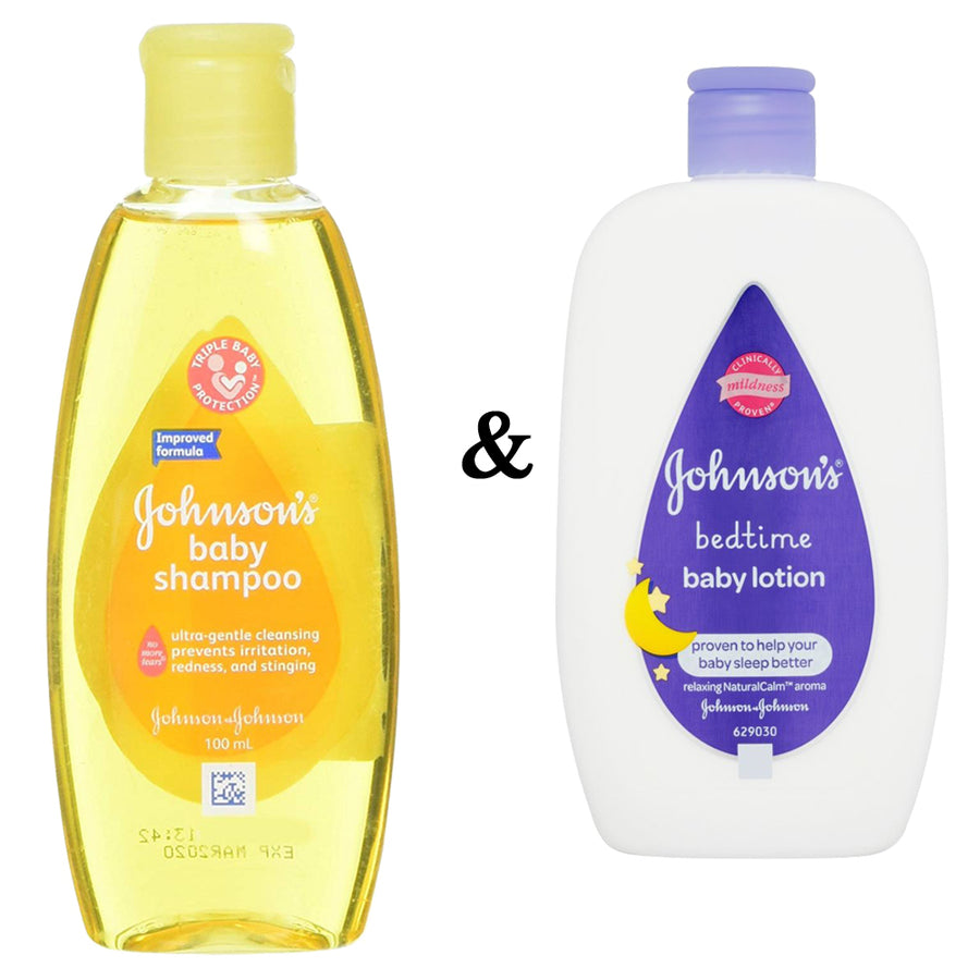 JandJ  Johnson Baby Shampoo 100 Ml By Johnson and Johnson and Johnsons Baby Bedtime Lotion 300 Ml By Johnson and Johnson Image 1