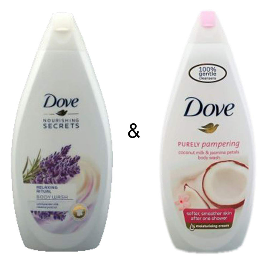 Body Wash Relaxing Ritual 500 by Dove and Body Wash Coconut 750 by Dove Image 1