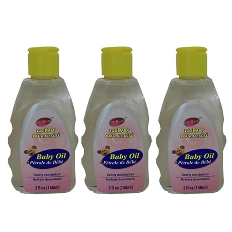 Purest Moisturizing Baby Oil (148ml) (Pack of 3) Image 1