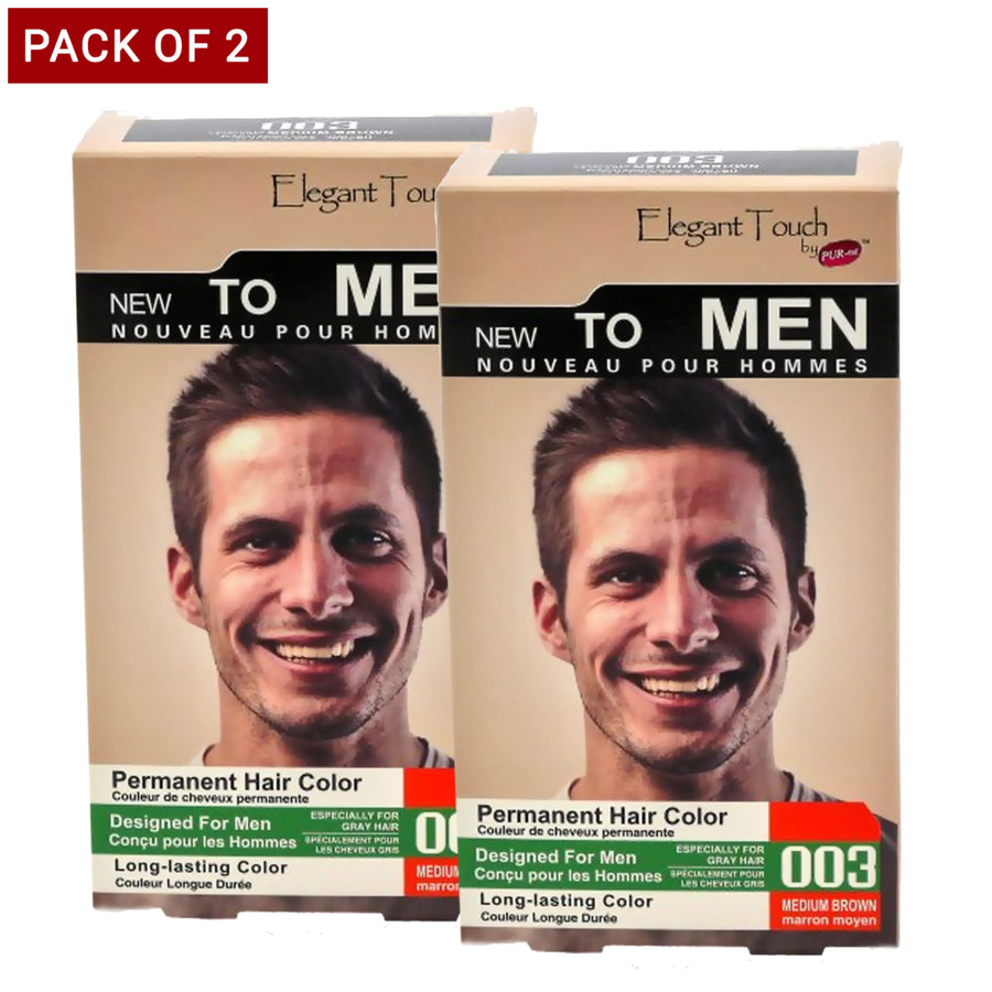 Purest Hair Color Men Medium Brown 003 0.15Kg - Pack Of 2 Image 1