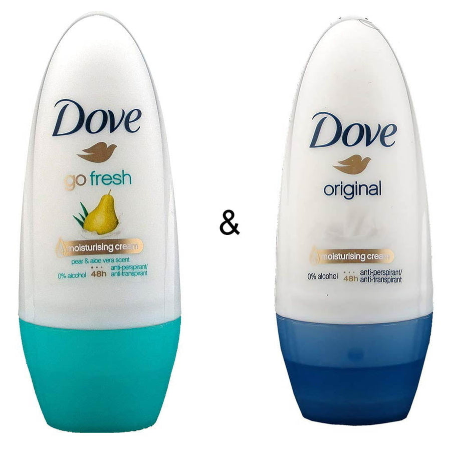 Roll-on Stick Go Fresh Pear and Aloe 50 ml by Dove and Roll-on Stick Original 50ml by Dove Image 1