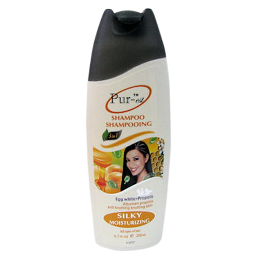 Silky Moisturizing Shampoo With Egg White+Propolis(200ml) (Pack of 3) By Purest Image 1