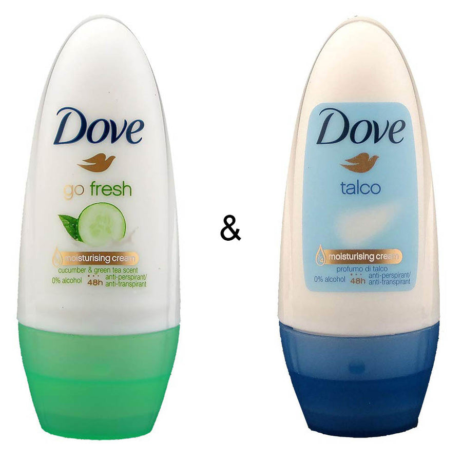 Roll-on Stick Go Fresh Cucumber 50 ml by Dove and Roll-on Stick Talco 50ml by Dove Image 1