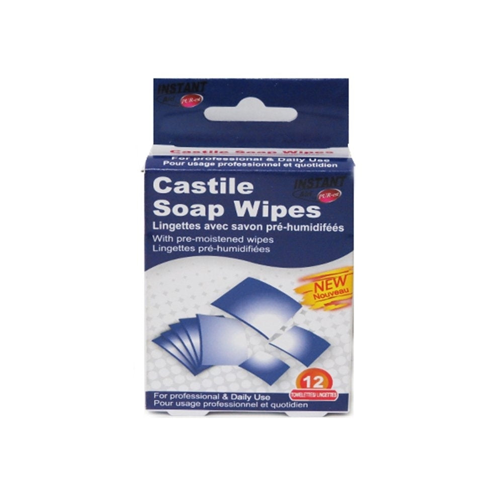 Instant Aid- Castile Soap Wipes (12 In 1 Pack) (Pack of 3) By Purest Image 1