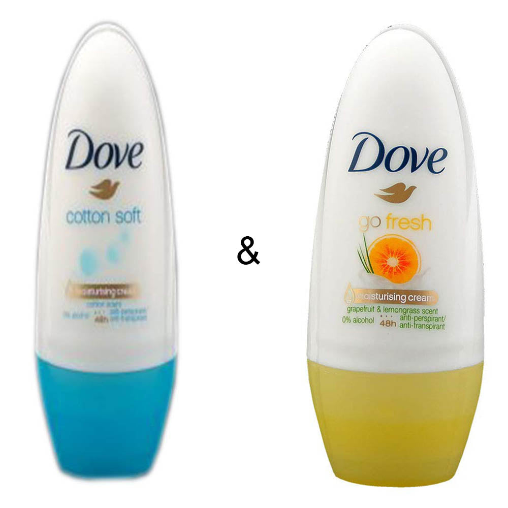 Roll-on Stick Cotton Soft 50ml by Dove and Roll-on Stick Go Fresh Grapefruit 50 ml by Dove Image 1