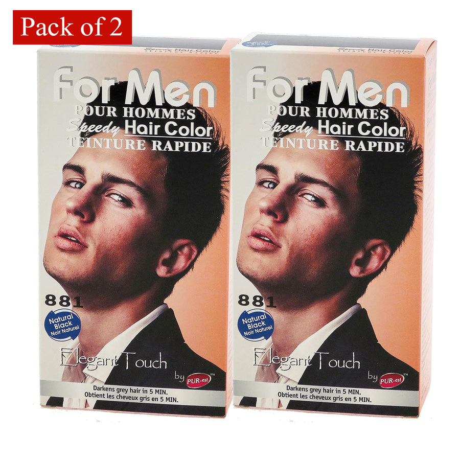 Hair Color For Men Natural Black 881 Elegant Touch By Purest (Pack Of 2) Image 1
