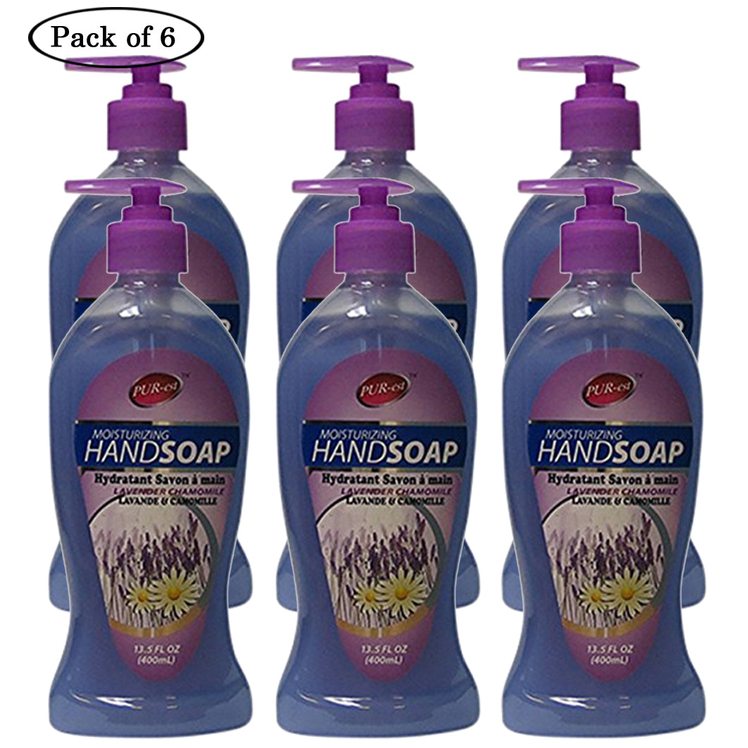 Moisturizing Hand Soap With Lavender Chamomile(400ml) (Pack of 6) By Purest Image 1