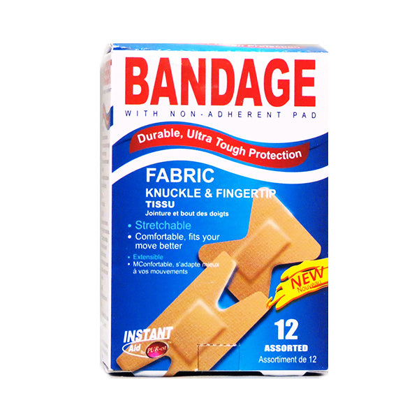 Instant Aid Fabric Knuckle and Fingertip (12 In 1 Pack) (Pack of 3) 311485 By Purest Image 1