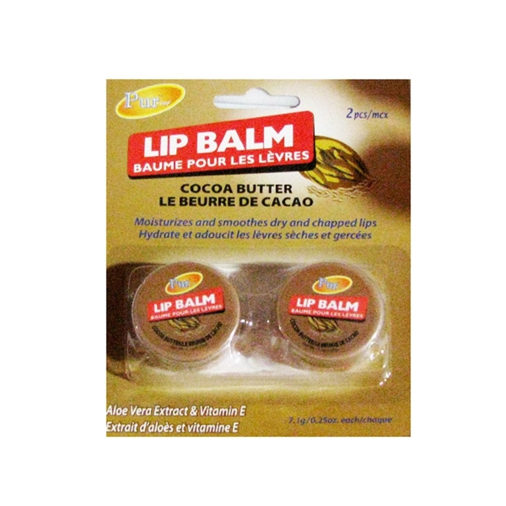 Lip Balm- Cocoa Butter (2 In 1 Pack) (Pack of 3) By Purest Image 1