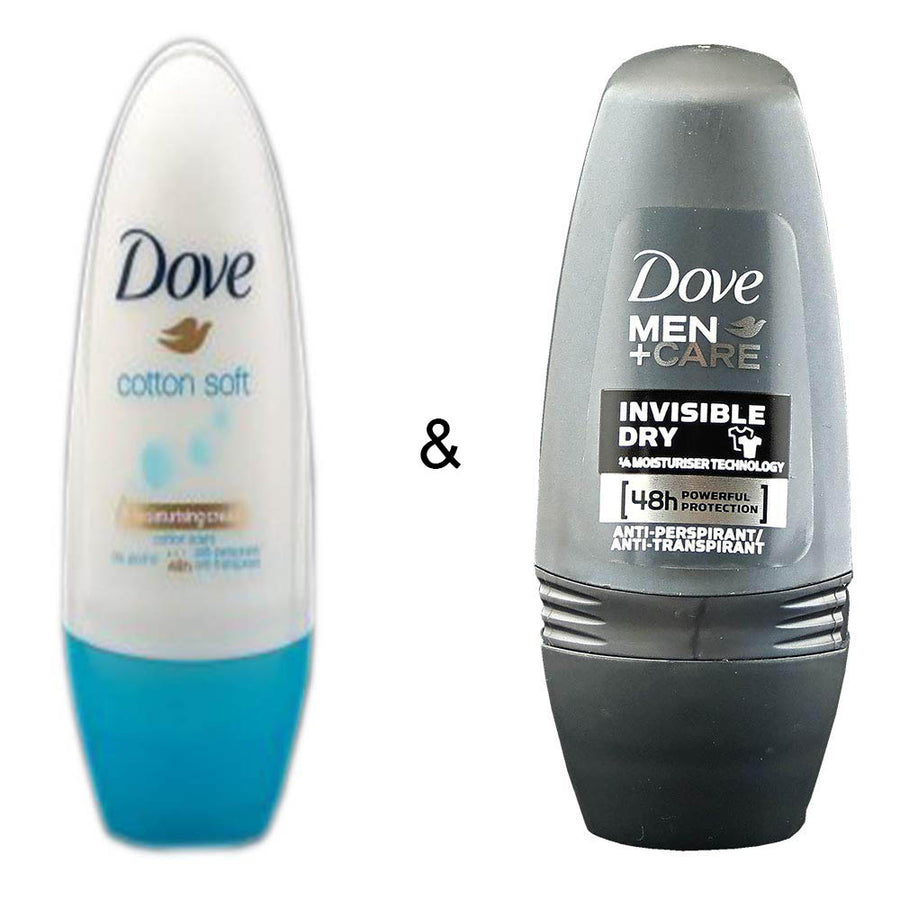Roll-on Stick Cotton Soft 50ml by Dove and Roll-on Stick Invisible Dry 50 ml by Dove Image 1