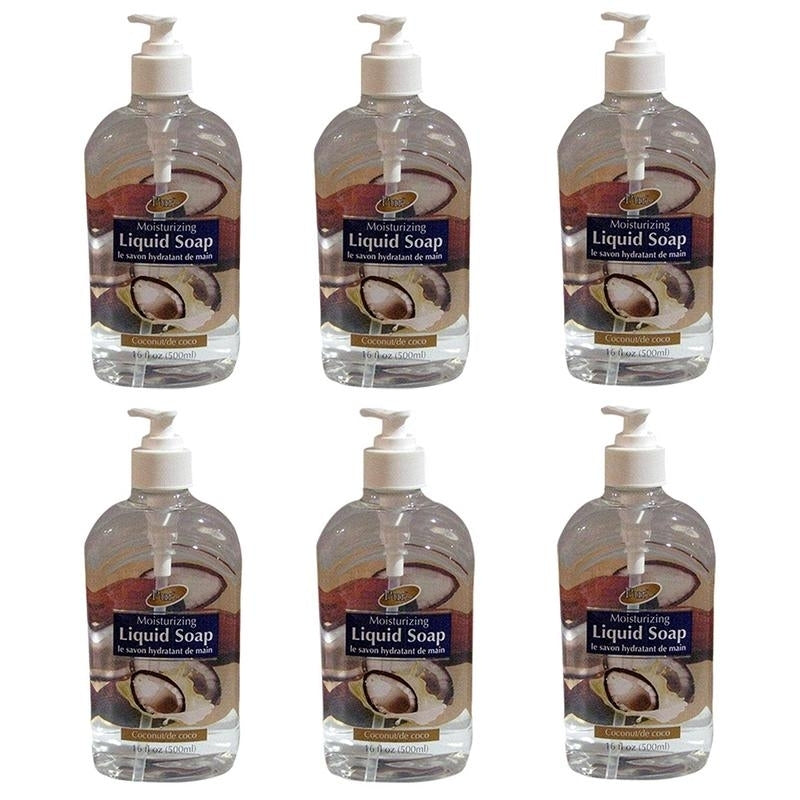 Moisturizing Liquid Soap With Coconut(500ml) (Pack of 6) By Purest Image 1