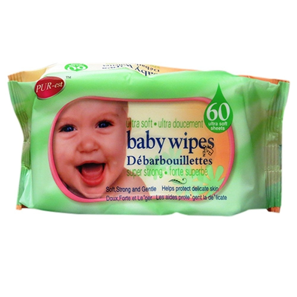 Ultra Soft Baby Wipes 60 In 1 Pack 310464 By Purest Image 1