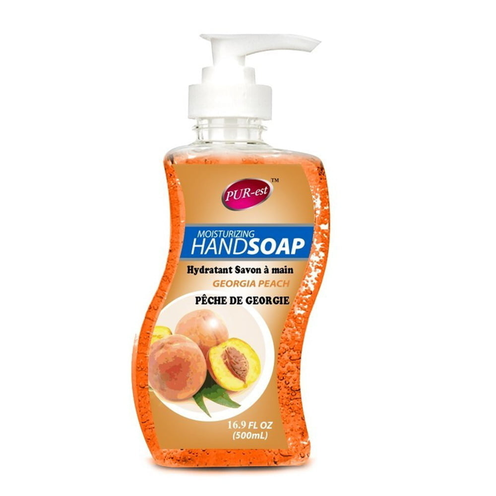 Purest Liq Hand Soap Clear Georgia Peach 500ml Image 1