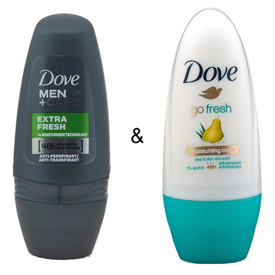 Roll-on Stick Extra Fresh 50 ml by Dove and Roll-on Stick Go Fresh Pear and Aloe 50 ml by Dove Image 1