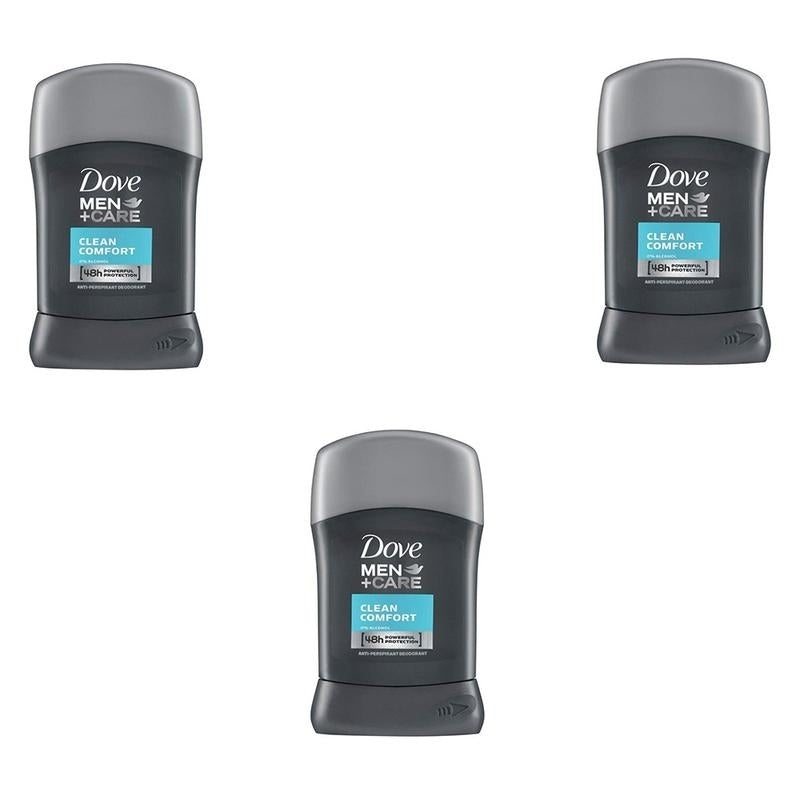 Dove Men + Care Antiperspirant Deodorant - Clean Comfort Stick (50ml) - (Pack of 3) Image 1