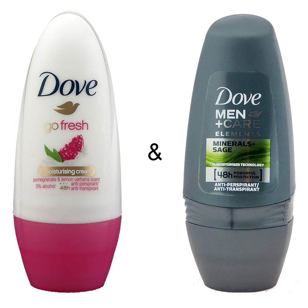 Roll-on Stick Go Fresh Pomegranate 50 ml by Dove and Roll-on Stick Mineral and Sage by Dove Image 1