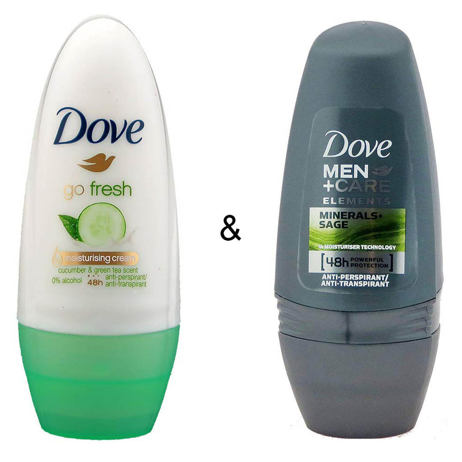 Roll-on Stick Go Fresh Cucumber 50 ml by Dove and Roll-on Stick Mineral and Sage by Dove Image 1