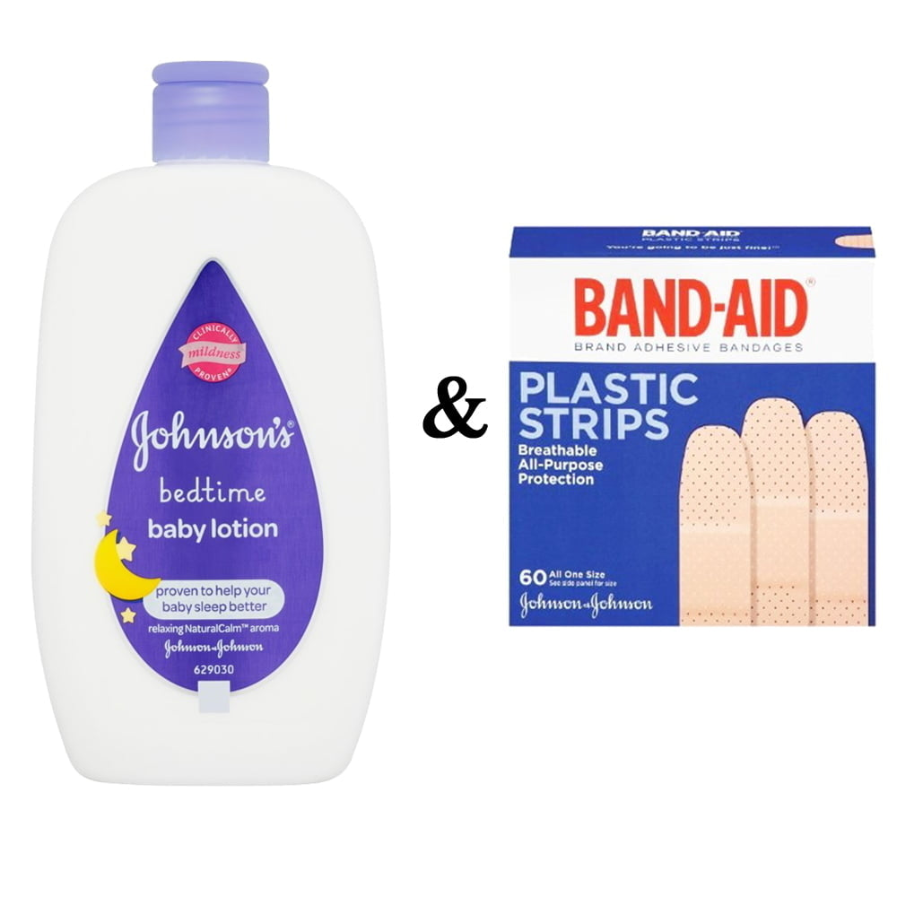 Johnsons Baby Bedtime Lotion 300 Ml By Johnson and Johnson and Johnson and Johnson Band-Aid- Plastic Strips (60 In 1 Image 1