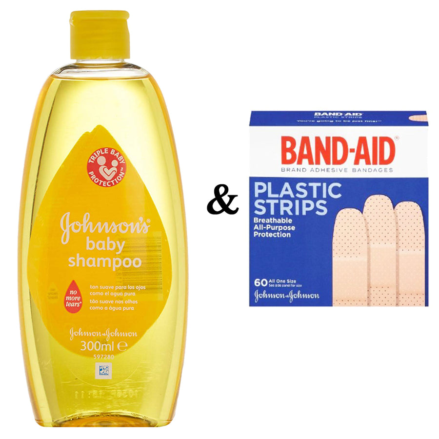 Varios - Johnson S Baby Shampoo 300Ml and Johnson and Johnson Band-Aid- Plastic Strips (60 In 1 Pack) Image 1