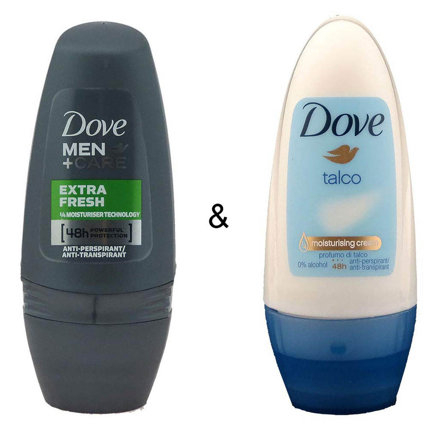 Dove 50 ml For Men Roll-on Stick Extra Fresh and Roll-on Stick Talco 50ml Image 1