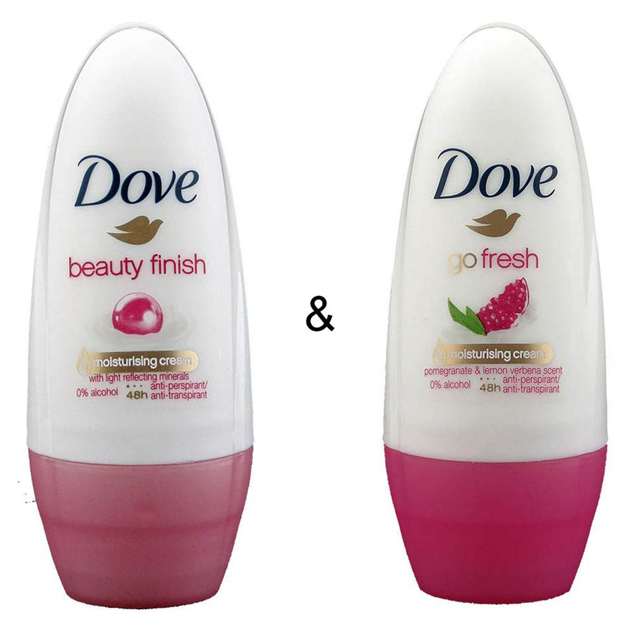 Roll-on Stick Beauty Finish 50ml by Dove and Roll-on Stick Go Fresh Pomegranate 50 ml by Dove Image 1