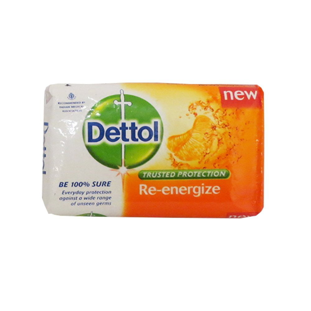 Dettol Re-Energize Bar Soap With Fresh Orange Fragrance(70g Approx.) 304104 Image 1