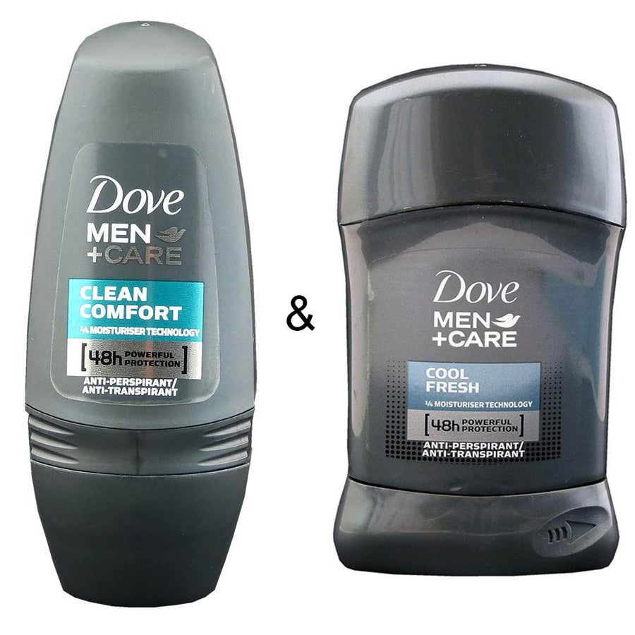 Roll-on Stick Clean Comfort 50ml by Dove and Roll-on Stick Cool Fresh 50ml by Dove Image 1