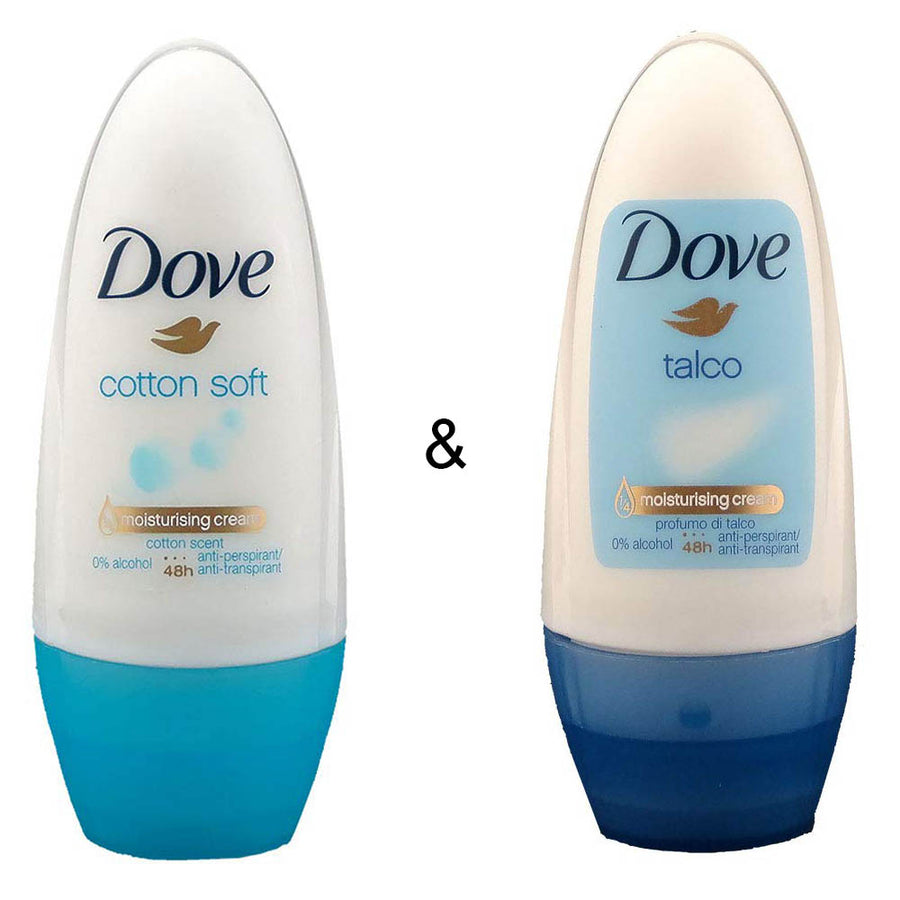 Roll-on Stick Cotton Soft 50 ml by Dove and Roll-on Stick Talco 50ml by Dove Image 1