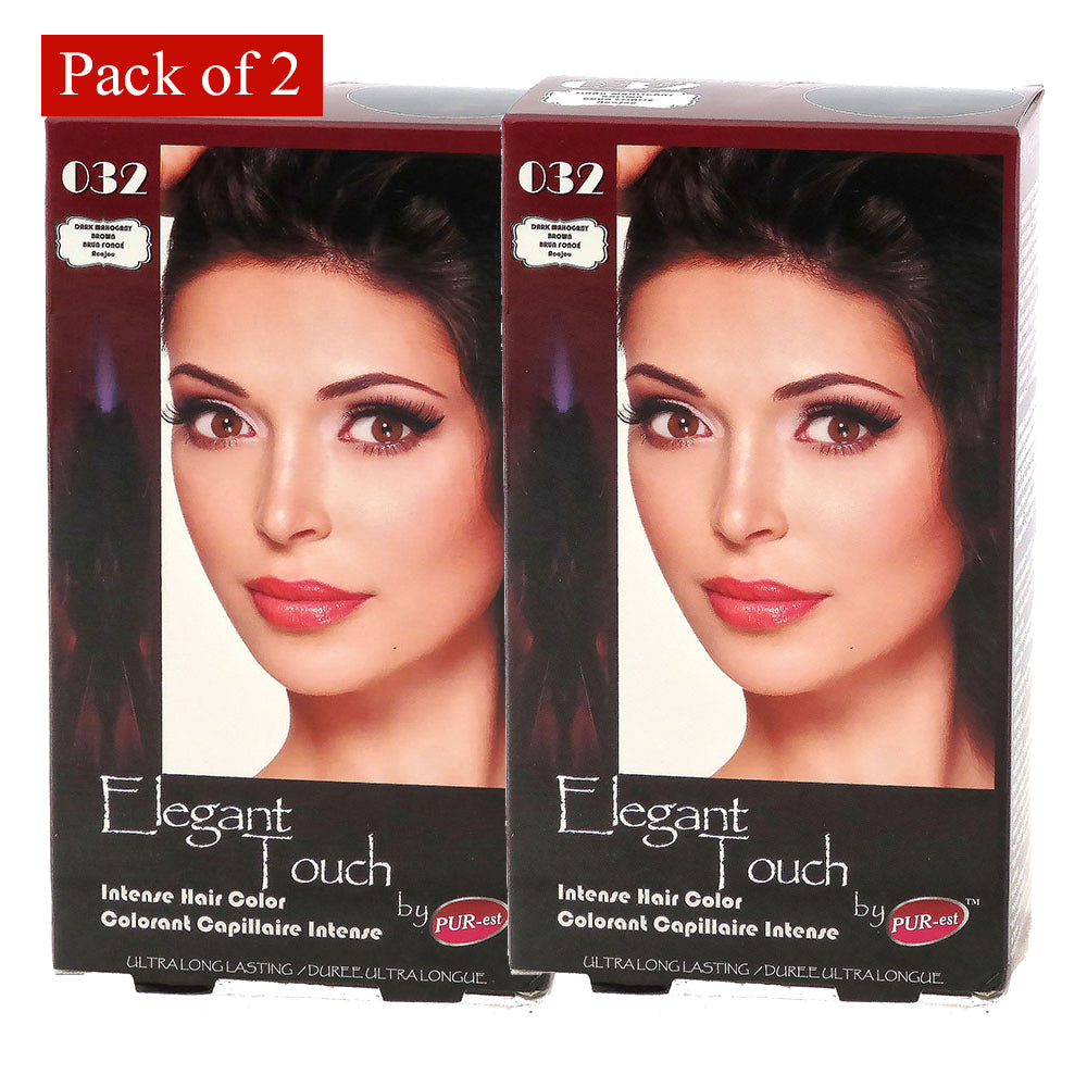 Hair Color Dark Mahogany Brown 032 Elegant Touch By Purest (Pack Of 2) Image 1