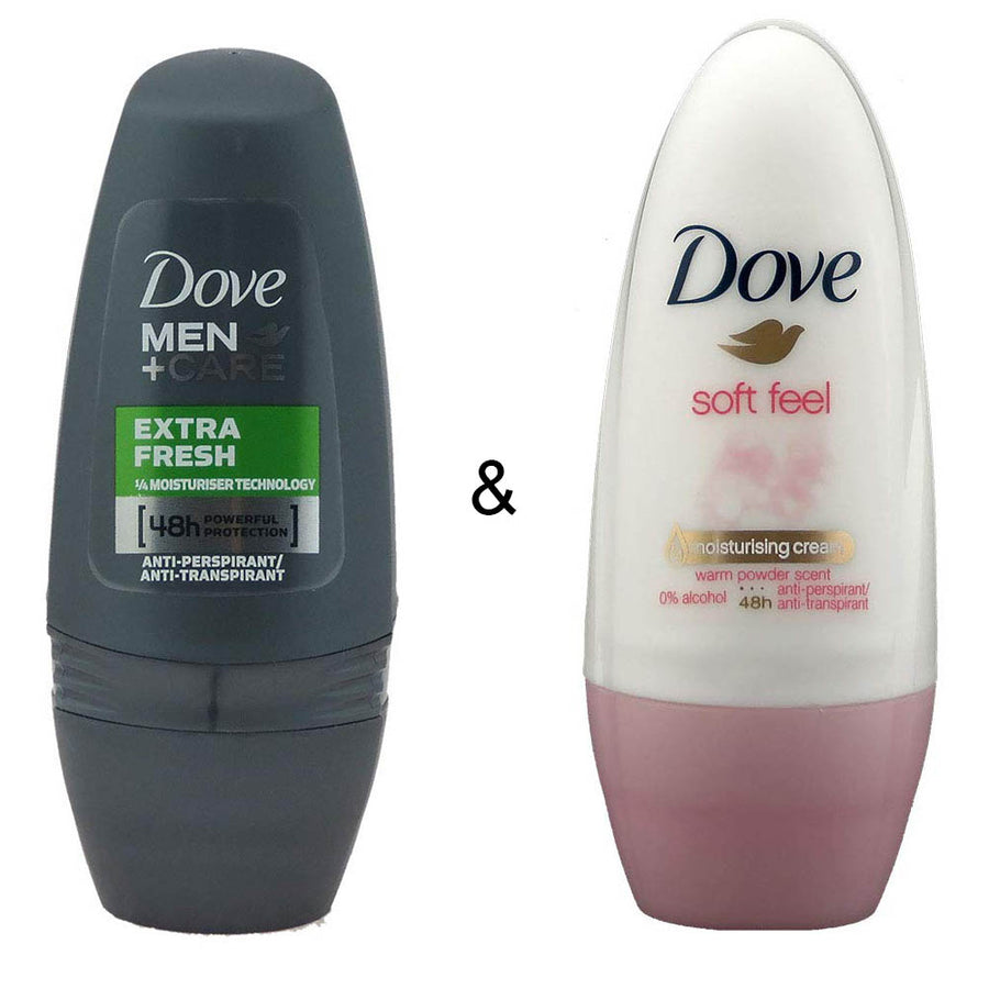 Roll-on Stick Extra Fresh 50 ml by Dove and Roll-on Stick Soft Feel 50ml by Dove Image 1