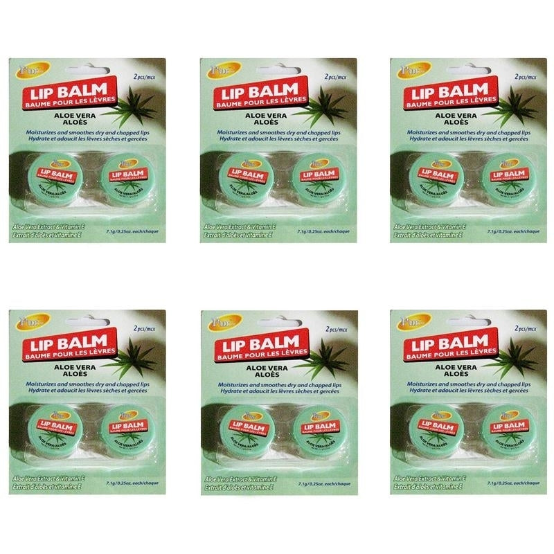Lip Balm- Aloe Vera (2 In 1 Pack) (Pack of 6) By Purest Image 1