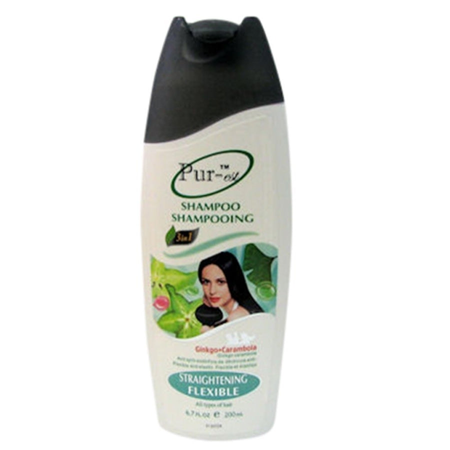 Straightening Flexible Shampoo With Ginkgo+Carambola (200ml) (Pack of 3) By Purest Image 1