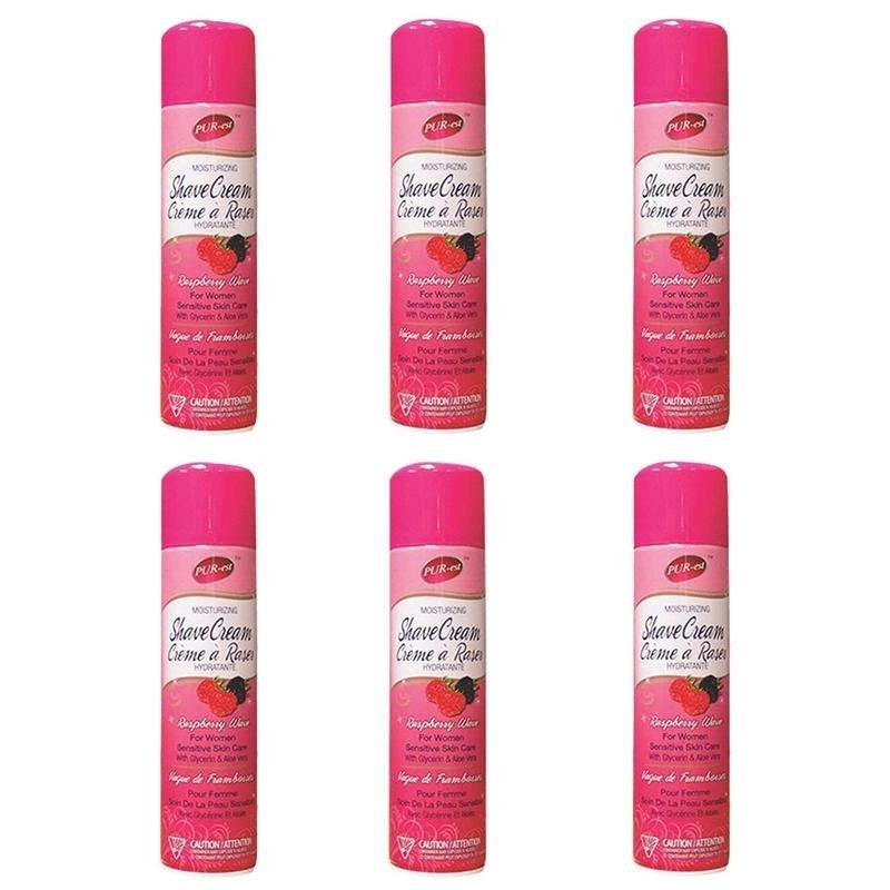 Moisturizing Womens Shaving Cream With Raspberry(269g) (Pack of 6) By Purest Image 1