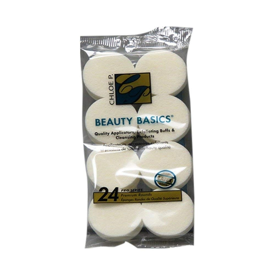 Beauty Basics Cosmetic Round Sponges (24 In 1 Pack) 062436 Image 1