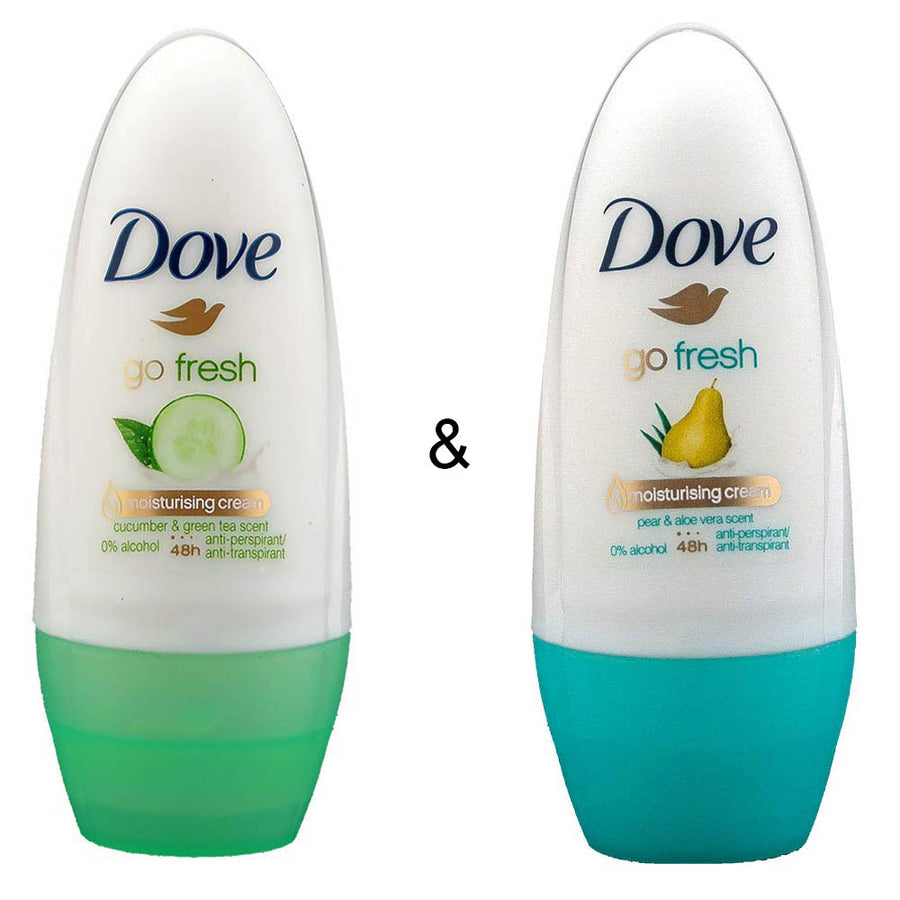 Roll-on Stick Go Fresh Cucumber 50 ml by Dove and Roll-on Stick Go Fresh Pear and Aloe 50 ml by Dove Image 1