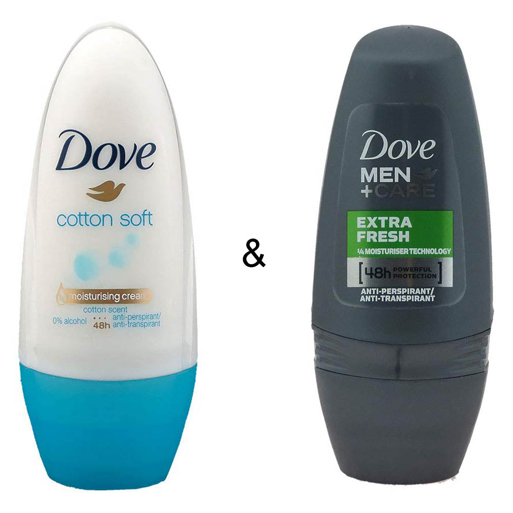 Dove 50 ml For Men Roll-on Stick Cotton Soft and Roll-on Stick Extra Fresh 50 ml by Dove Image 1