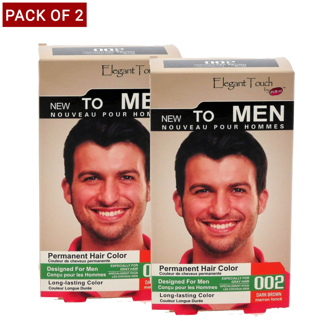 Purest Hair Color 002 0.15Kg - Men Dark Brown - Pack Of 2 Image 1