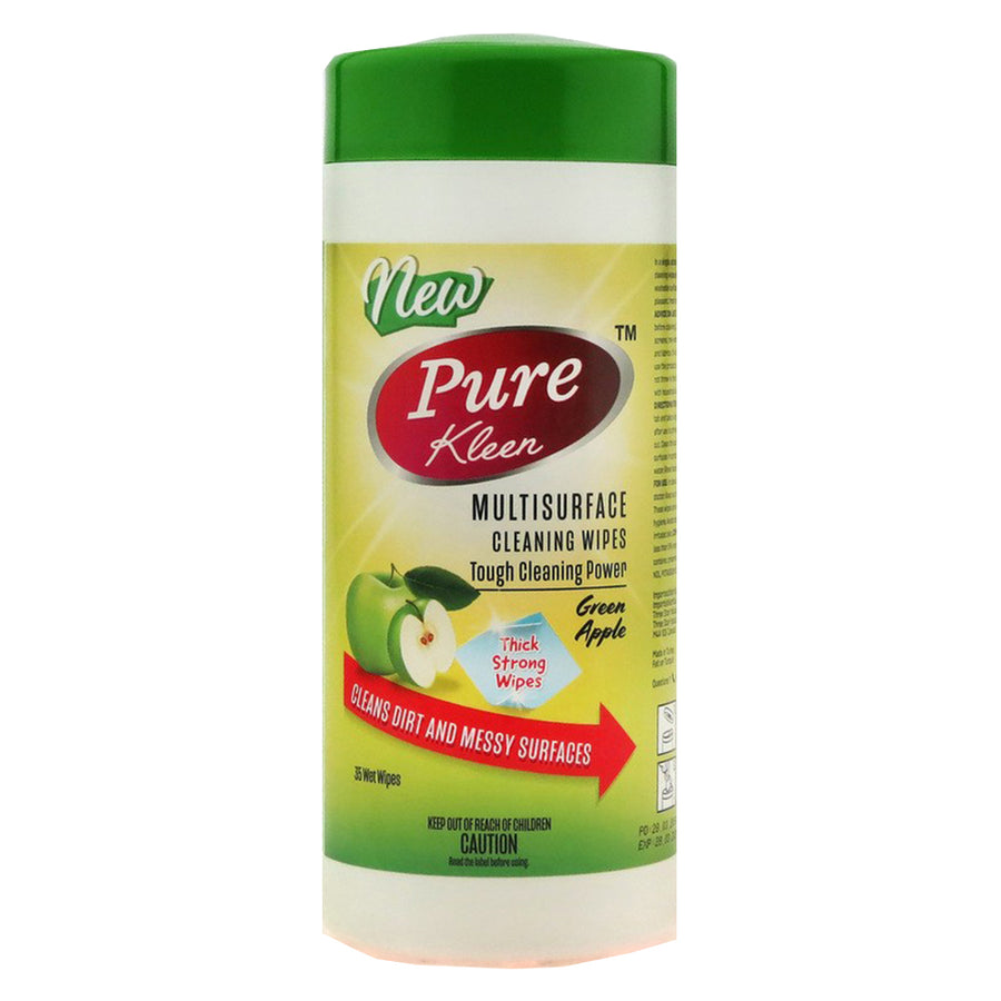 Pure Kleen Multi-Surf Wipes Green Apple 35 She Image 1