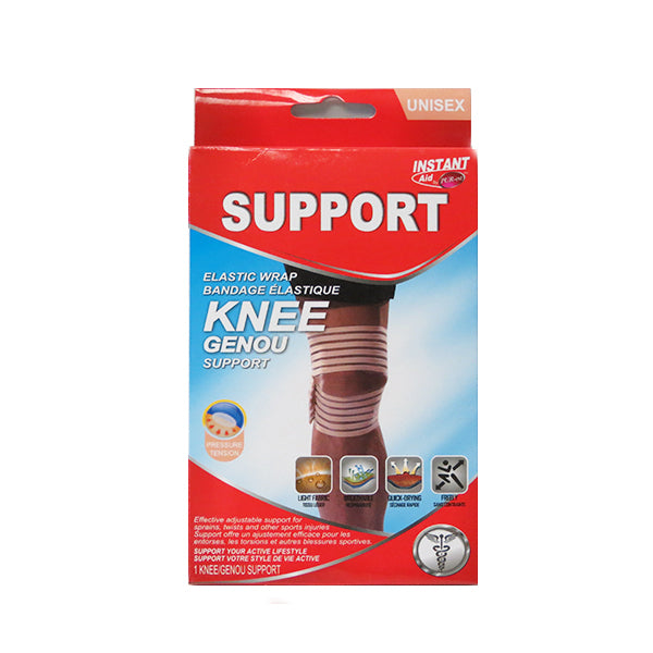 Instant Aid By Purest Elastic Wrap Knee Support 312987 Image 1