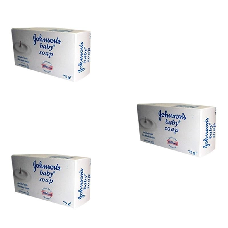 Johnsons Baby Soap (75g Approx.) (Pack of 3) Image 1