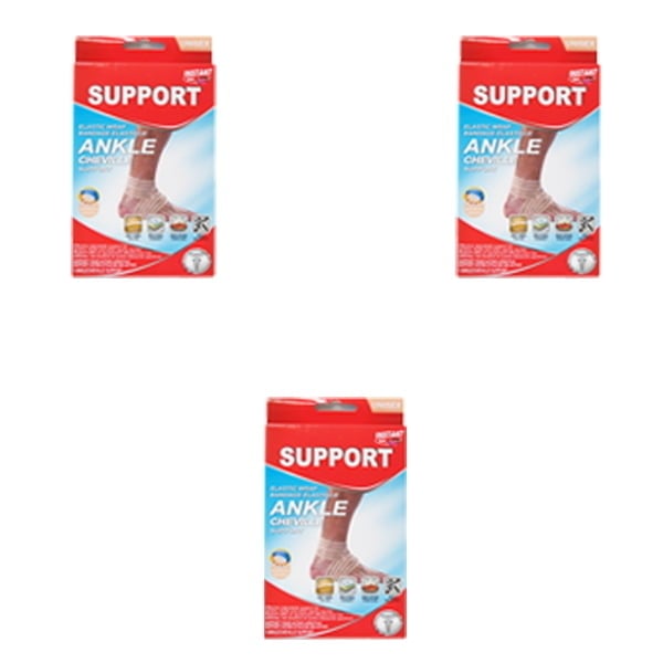 Instant Aid By Purest Elastic Wrap Ankle Support (Pack of 3) 313007 Image 1