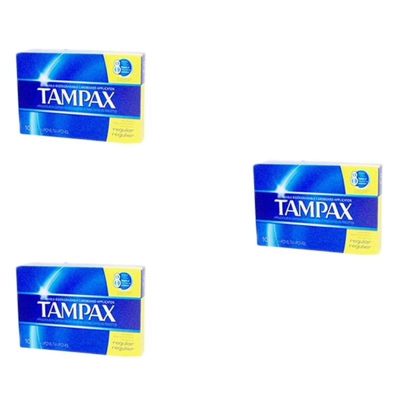 Tampax Regular Tampons (10 In 1 Pack) (Pack of 3) Image 1