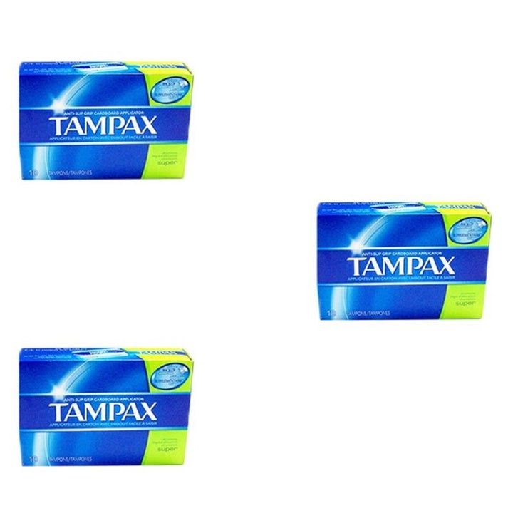 Tampax Super Tampons (10 In 1 Pack) (Pack of 3) Image 1